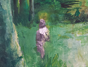 Figur im Wald - Ausschnitt