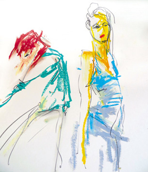 Ausstellung 'Starke Striche' im 'Cafe im Dorf', Gruiten 2016