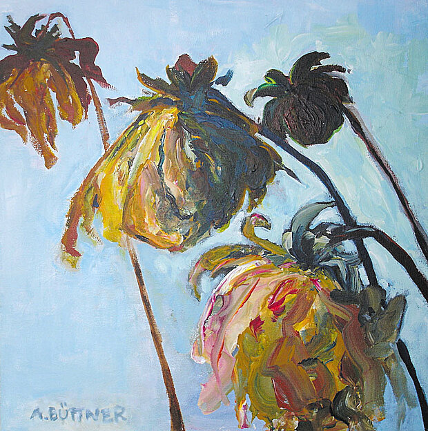 Verblühende Dahlien