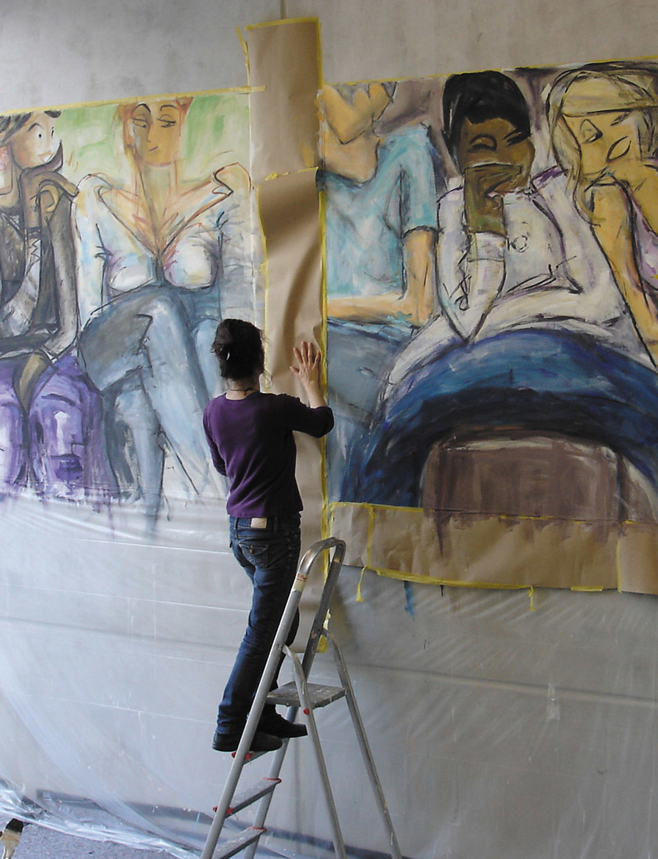 In Progress 'Wandmalerei VHS Wuppertal 2013'