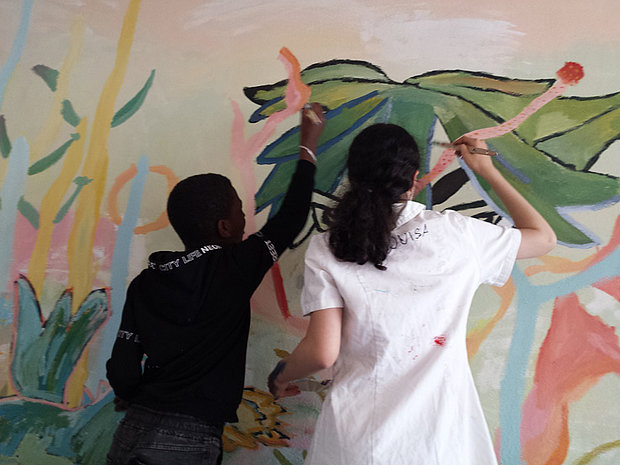 Wandmalerei Prozess IM ZAUBERWALD